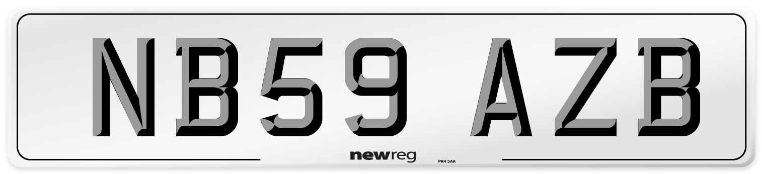 NB59 AZB Number Plate from New Reg